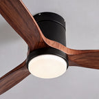 Modern Ceiling Fan – Wood Blades, Light, Remote Control, 6-Speed DC Motor