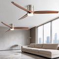 Modern Ceiling Fan – Wood Blades, Light, Remote Control, 6-Speed DC Motor