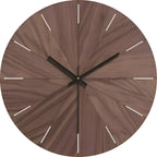 Modern Silent Wall Clock in Solid Wood – Minimalist Woodline Design
