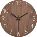 Modern Silent Wall Clock in Solid Wood – Minimalist Woodline Design