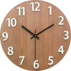 Modern Silent Wall Clock in Solid Wood – Minimalist Woodline Design