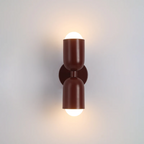 Modern Wall Sconce - Dual Up Down LED Lighting and Colour-Blocked Exterior