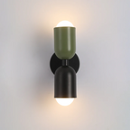 Modern Wall Sconce - Dual Up Down LED Lighting and Colour-Blocked Exterior