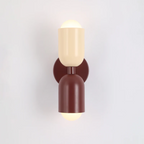 Modern Wall Sconce - Dual Up Down LED Lighting and Colour-Blocked Exterior