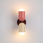 Modern Wall Sconce - Dual Up Down LED Lighting and Colour-Blocked Exterior