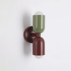 Modern Wall Sconce - Dual Up Down LED Lighting and Colour-Blocked Exterior