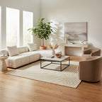 Modern washable rug with soft texture