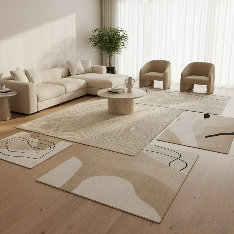 Modern washable rug with soft texture