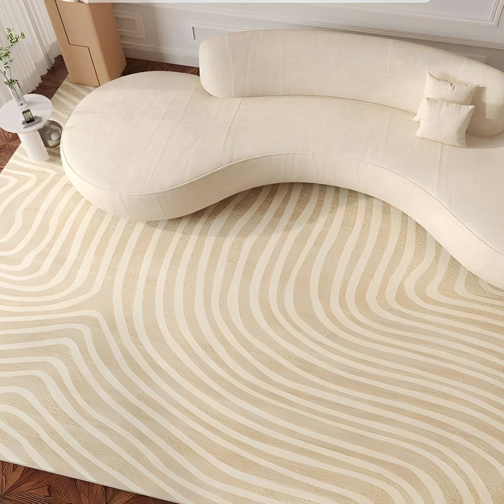 Modern washable rug with soft texture