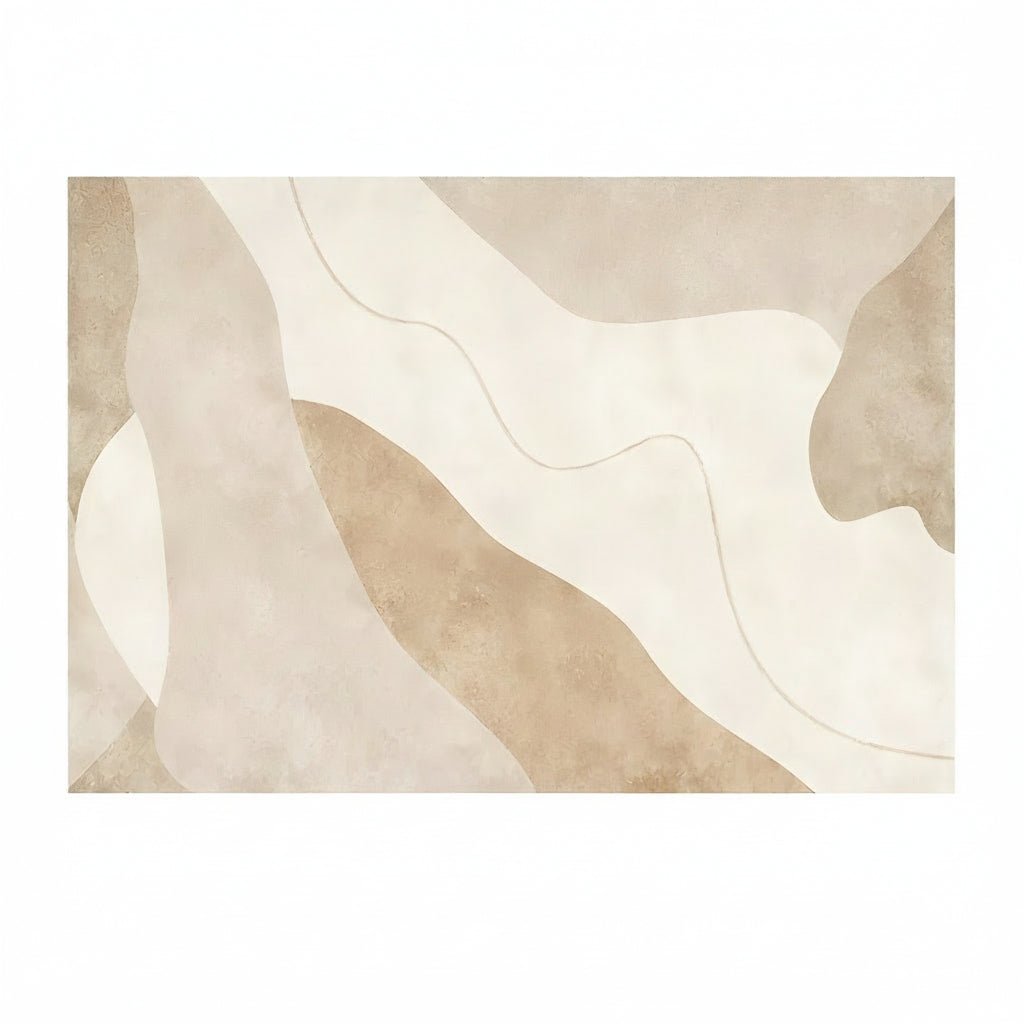 Modern washable rug with soft texture