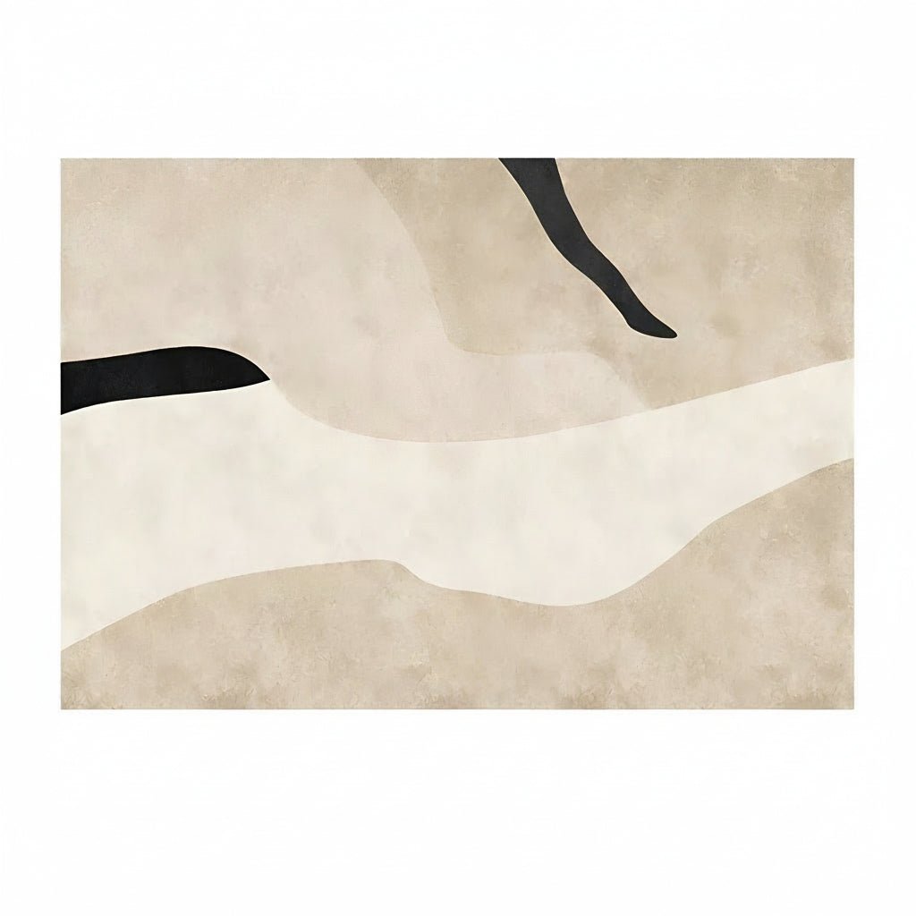 Modern washable rug with soft texture