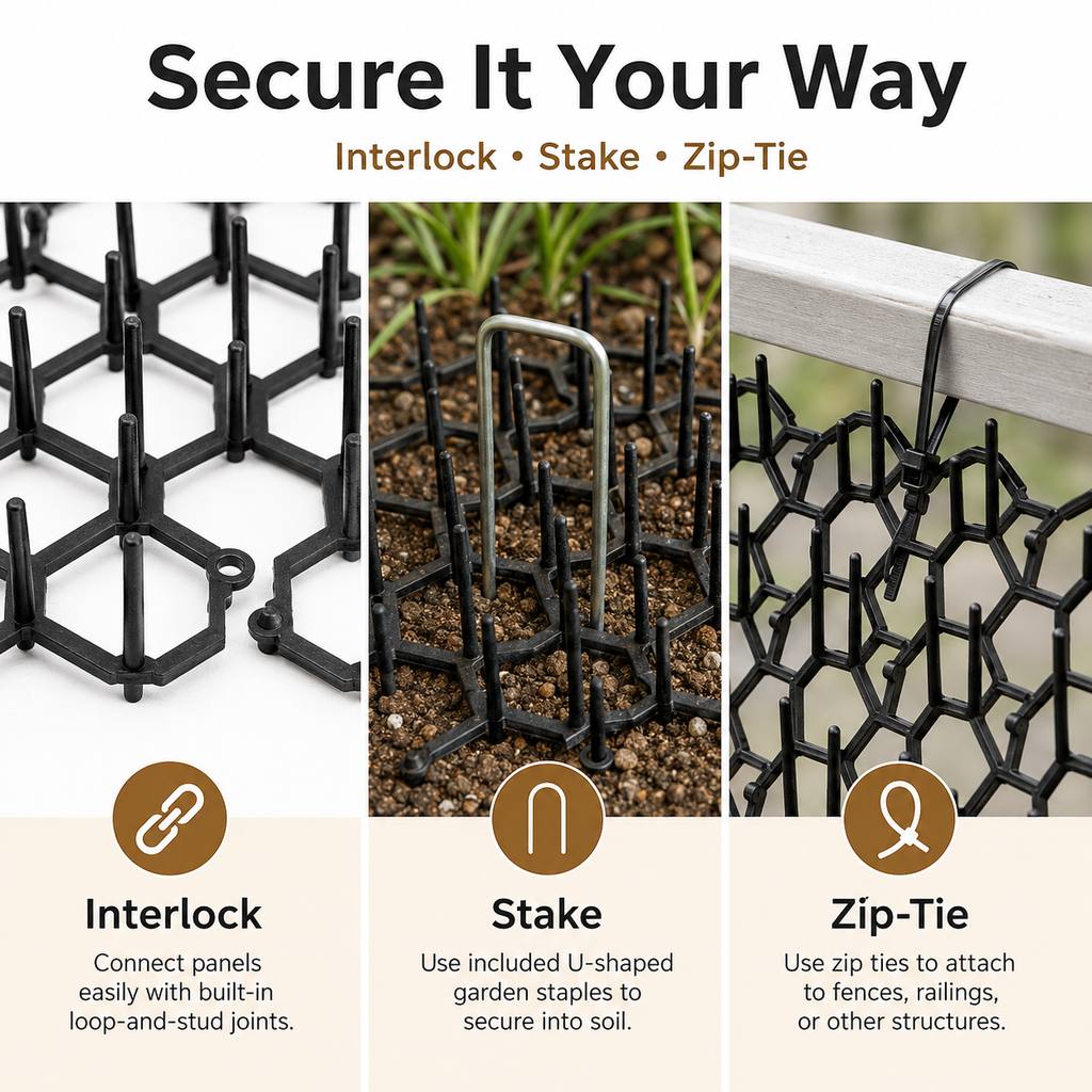 Modular Cat Deterrent Mats for Sofas & Gardens - Helps Stop Scratching & Digging