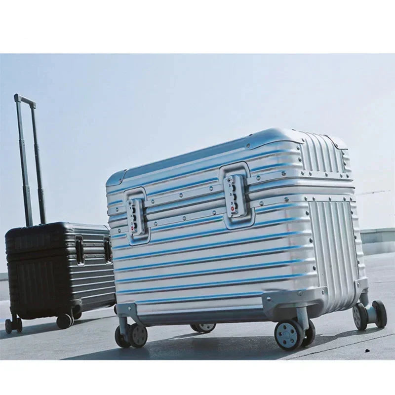 Monaco Aluminium Magnesium Hard Shell Suitcase with 360° Spinner Wheels
