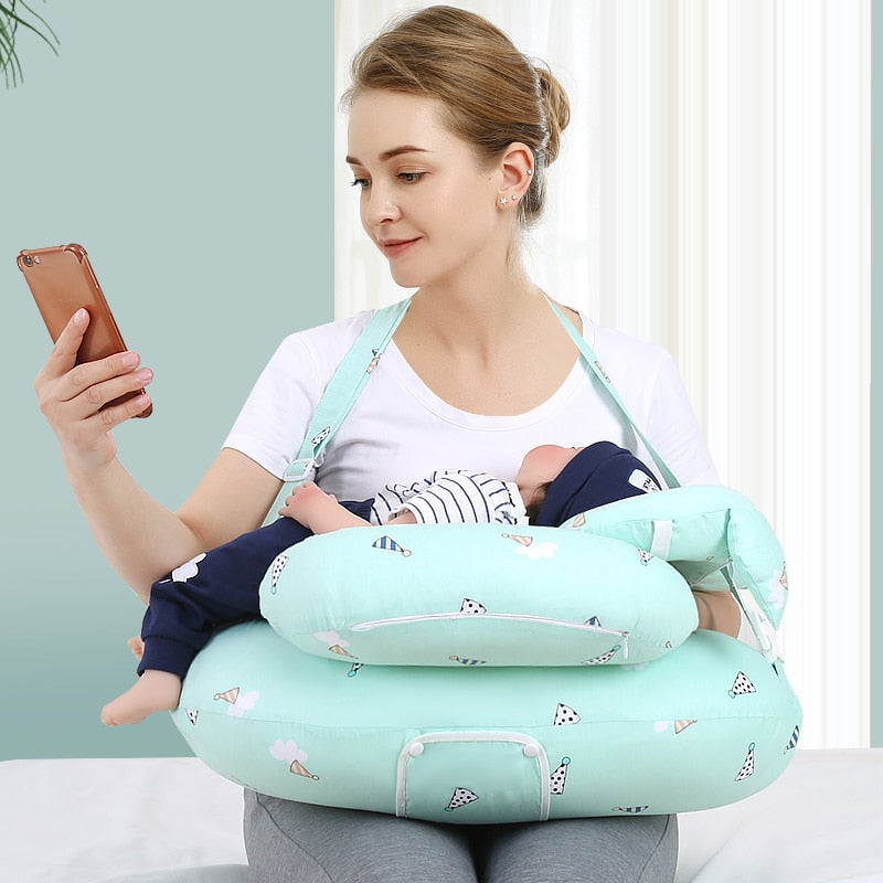 Multifunction Baby Nursing Pillow with Headrest Support