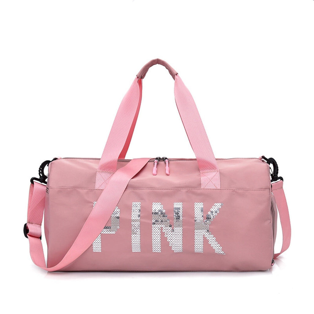 Multifunctional Sports Bag with Shiny Sequin Design