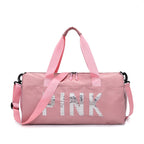 Multifunctional Sports Bag with Shiny Sequin Design