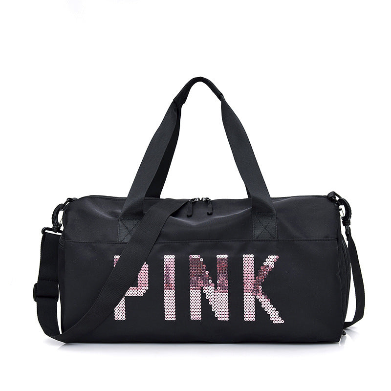 Multifunctional Sports Bag with Shiny Sequin Design