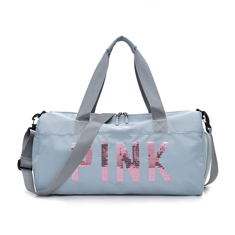 Multifunctional Sports Bag with Shiny Sequin Design