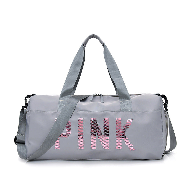 Multifunctional Sports Bag with Shiny Sequin Design