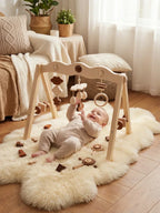 Natural Wood Activity Arch – Sensory Toy Gym for Babies and Toddlers