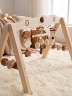 Natural Wood Activity Arch – Sensory Toy Gym for Babies and Toddlers