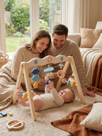 Natural Wood Activity Arch – Sensory Toy Gym for Babies and Toddlers