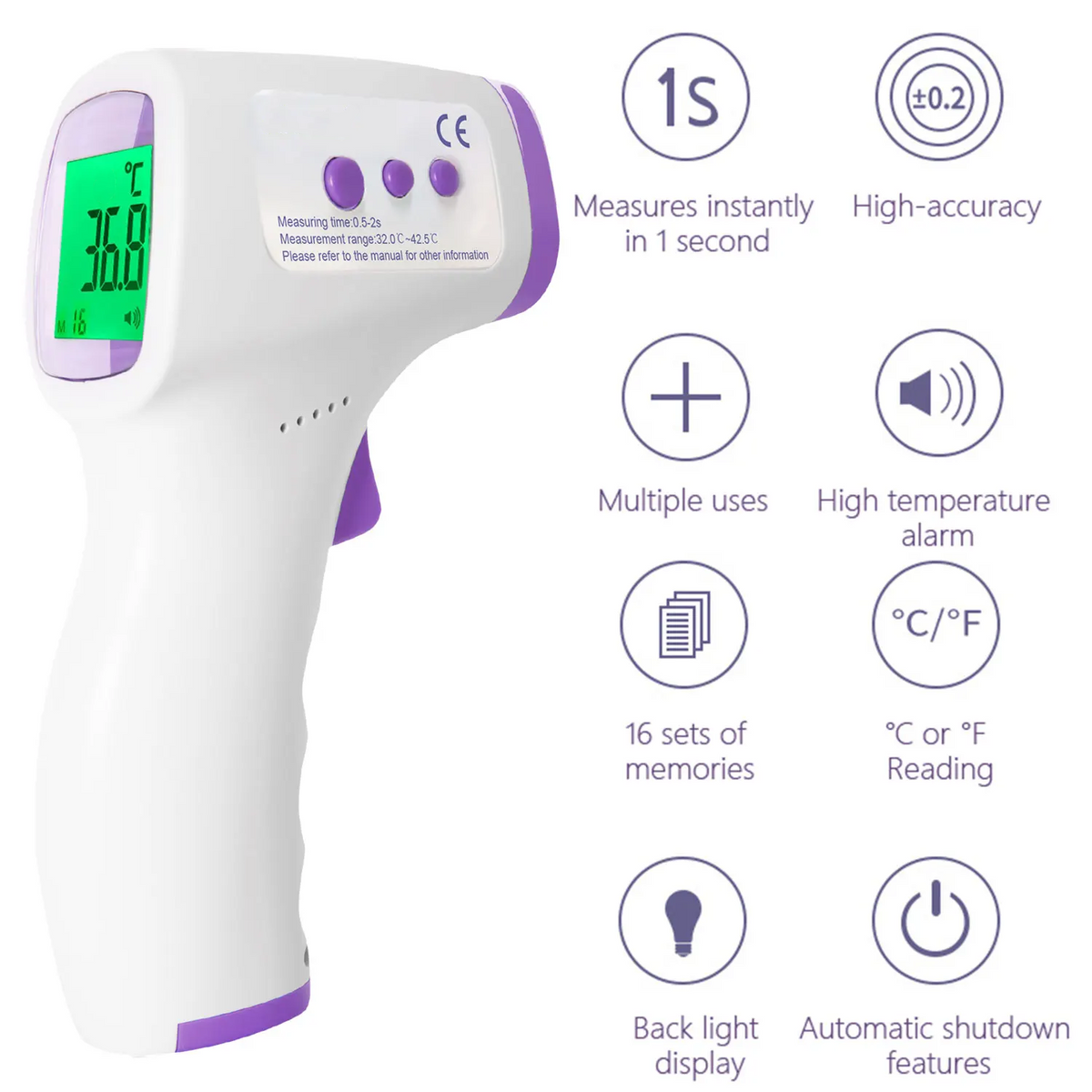 No-Contact Dog Thermometer with One-Click Reading
