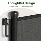 No-Drill Adjustable Retractable Mesh Pet Gate