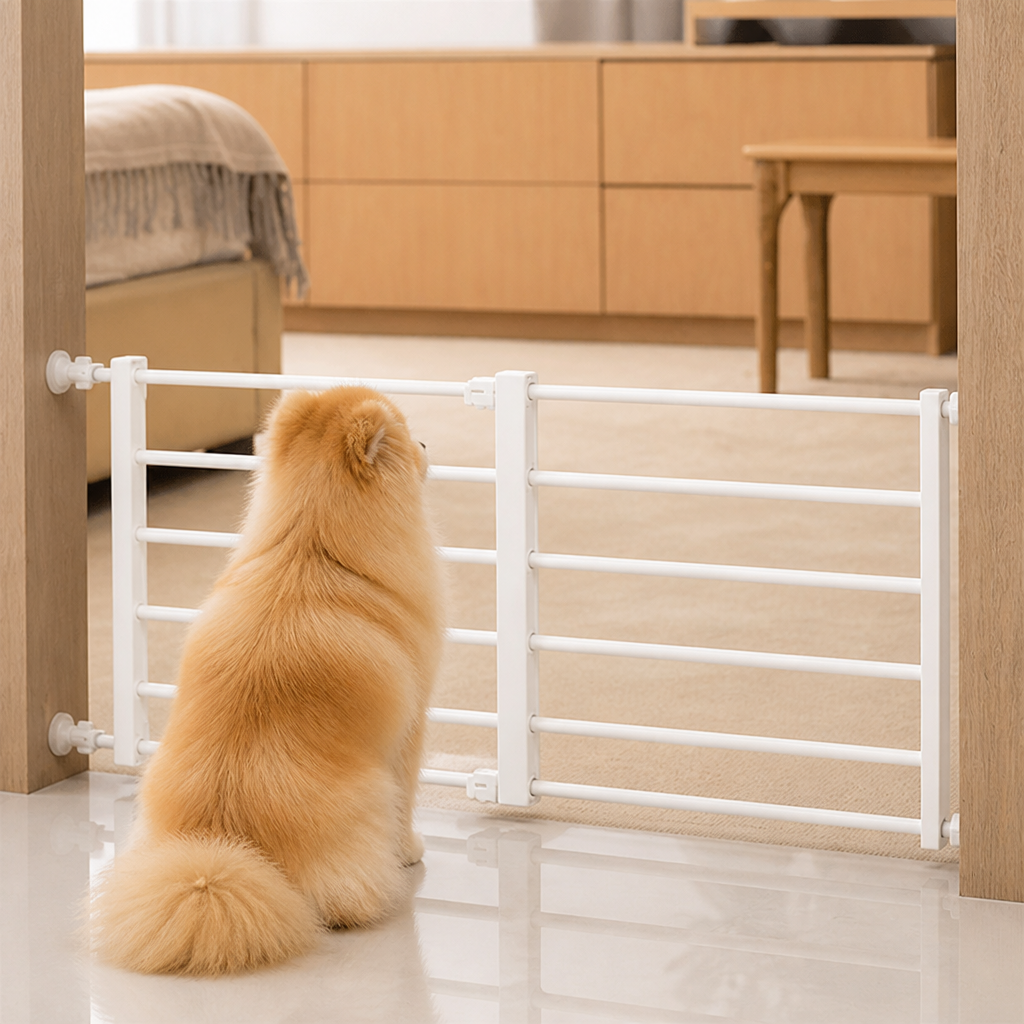 No-drill retractable dog gate (adjustable width)