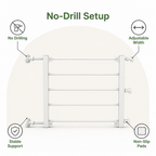 No-drill retractable dog gate (adjustable width)