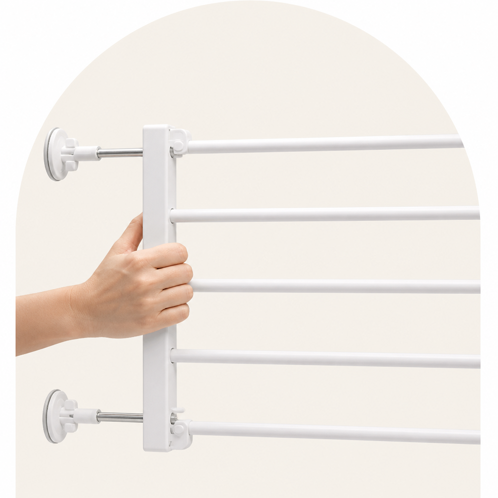 No-drill retractable dog gate (adjustable width)
