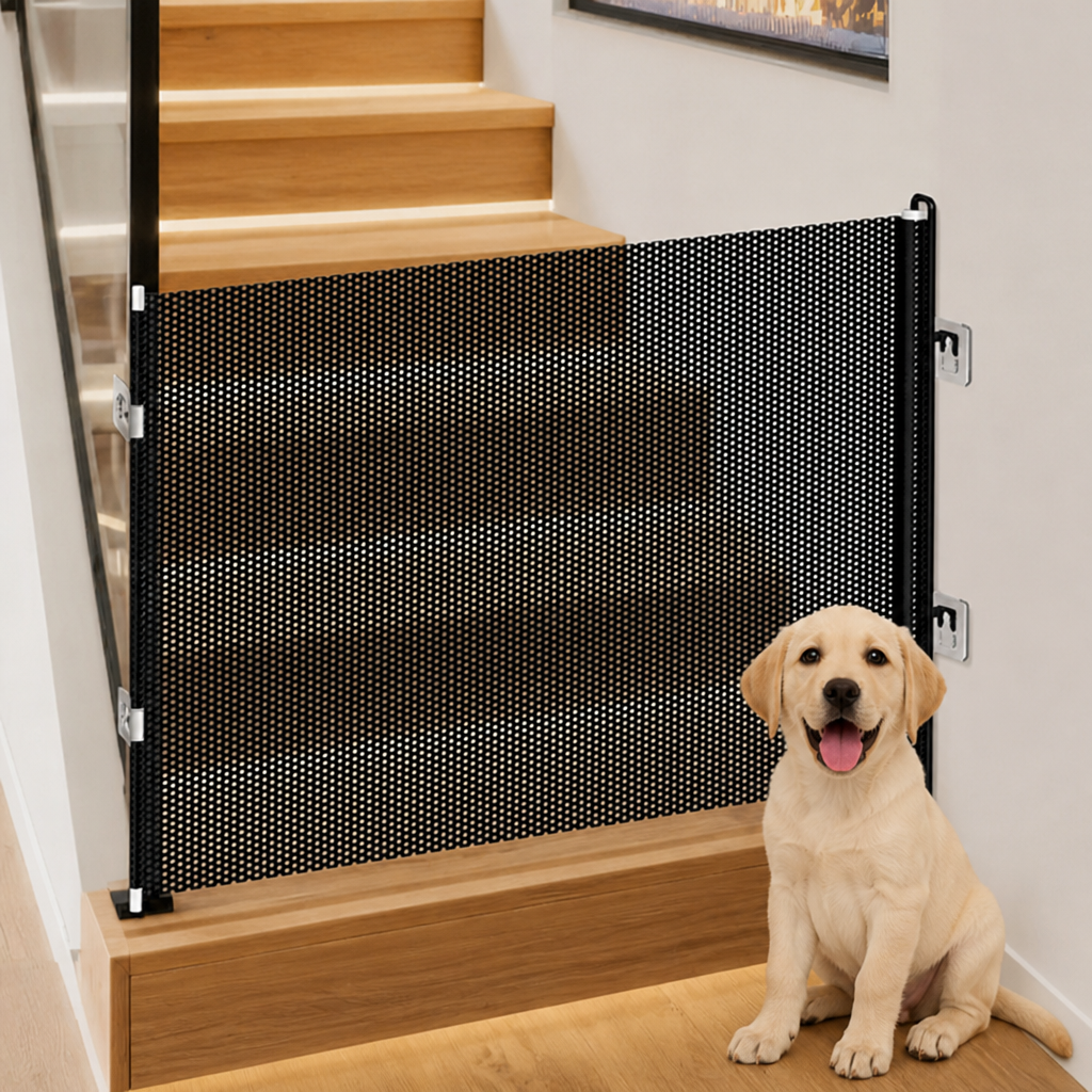 No-drill retractable & foldable safety gate (up to 125 cm)
