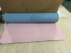 Non-slip fitness yoga mat with double cushioning