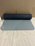 Non-slip fitness yoga mat with double cushioning