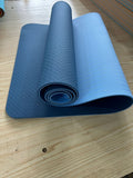 Non-slip fitness yoga mat with double cushioning