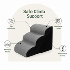Non-Slip Memory Foam Pet Ramp (Foldable, Washable)