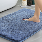 Non-Slip Plush Chenille Bath Rug — Thick Microfiber Pile, Absorbent Surface