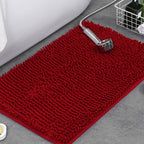 Non-Slip Plush Chenille Bath Rug — Thick Microfiber Pile, Absorbent Surface