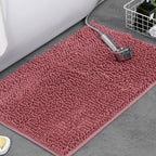 Non-Slip Plush Chenille Bath Rug — Thick Microfiber Pile, Absorbent Surface