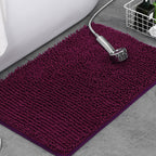 Non-Slip Plush Chenille Bath Rug — Thick Microfiber Pile, Absorbent Surface