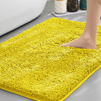 Non-Slip Plush Chenille Bath Rug — Thick Microfiber Pile, Absorbent Surface