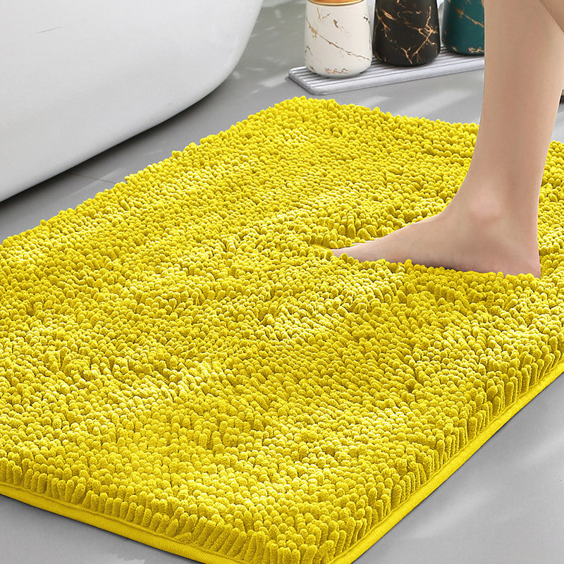 Non-Slip Plush Chenille Bath Rug — Thick Microfiber Pile, Absorbent Surface