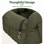 Non-Slip & Washable Booster Dog Car Seat (Adjustable Safety Straps)