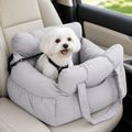 Non-Slip & Washable Booster Dog Car Seat (Adjustable Safety Straps)