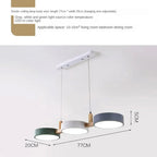 Nordic Flush-Mount Ceiling Light with Iron and Wood Finish