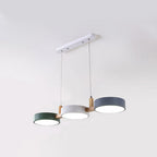 Nordic Flush-Mount Ceiling Light with Iron and Wood Finish