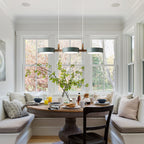 Nordic Flush-Mount Ceiling Light with Iron and Wood Finish