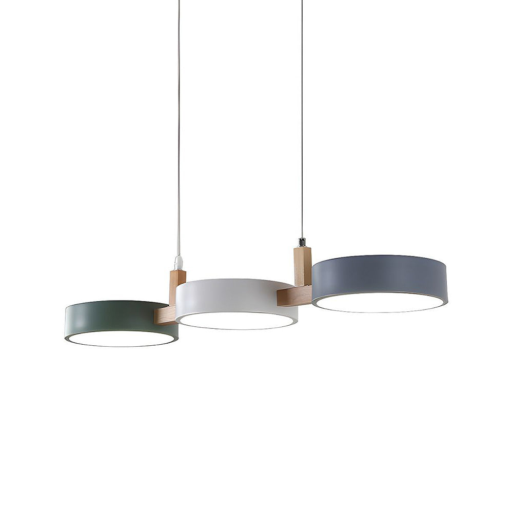 Nordic Flush-Mount Ceiling Light with Iron and Wood Finish