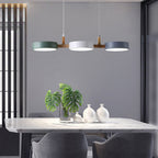 Nordic Flush-Mount Ceiling Light with Iron and Wood Finish