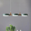 Nordic Flush-Mount Ceiling Light with Iron and Wood Finish